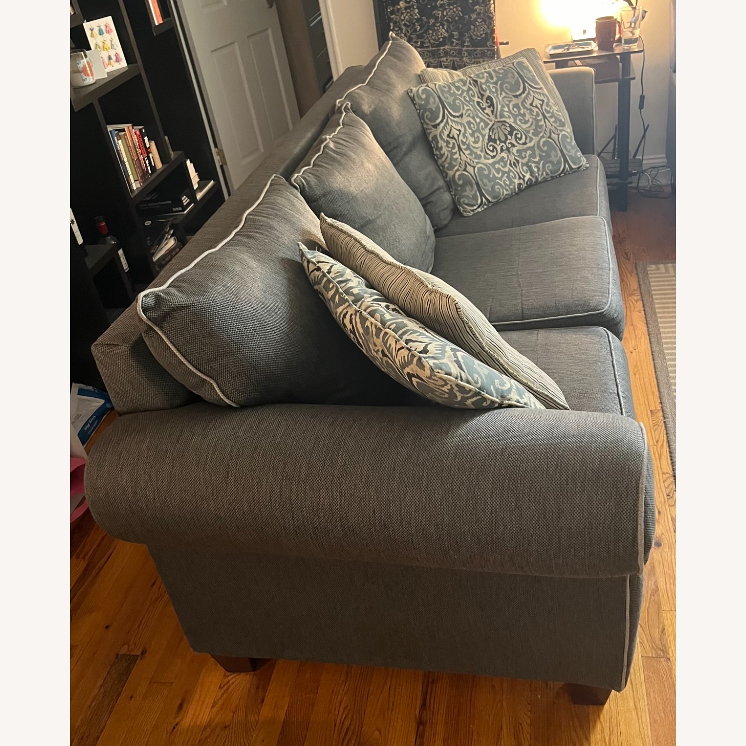 Dark Gray Fabric Sleeper Sofa - image-2