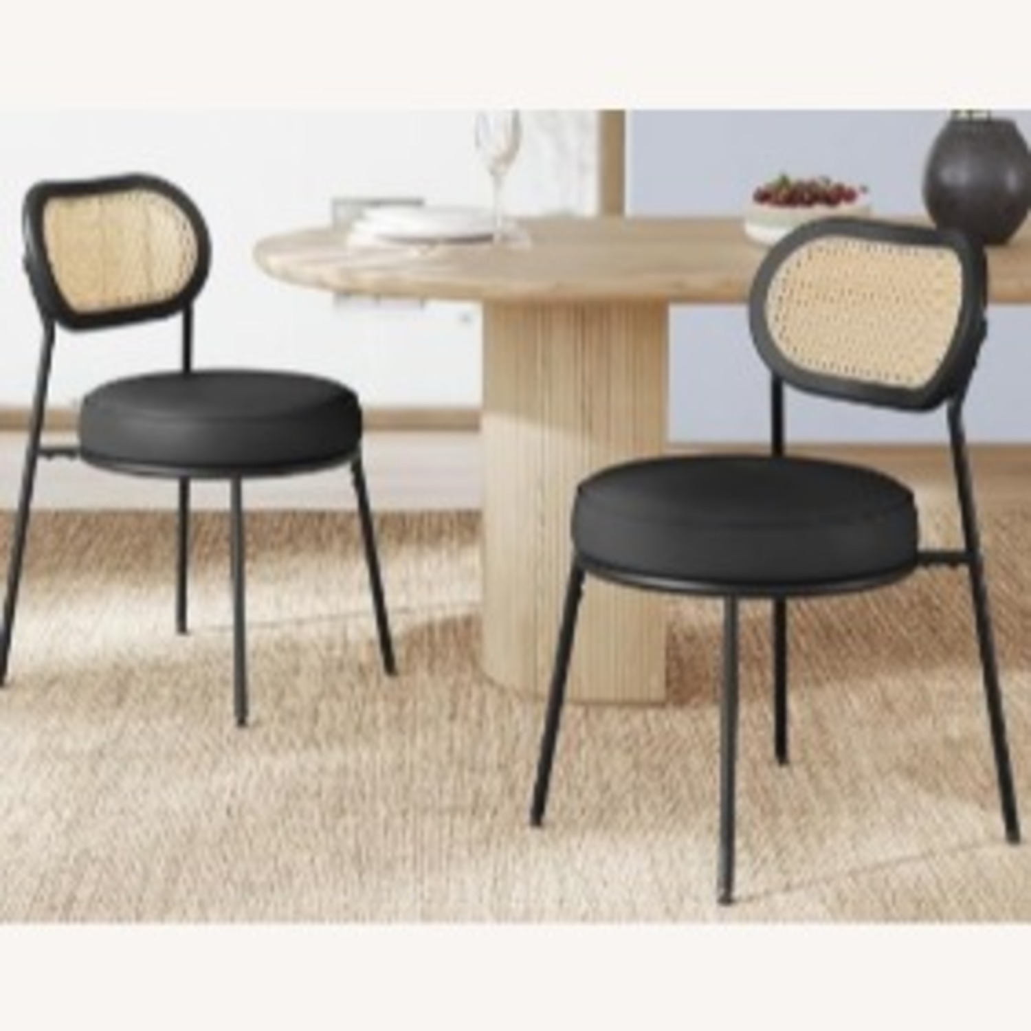 Amazon Vasagle Black Faux Leather Dining Chairs - image-1