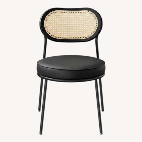 Used Amazon Vasagle Black Faux Leather Dining Chairs for sale on AptDeco