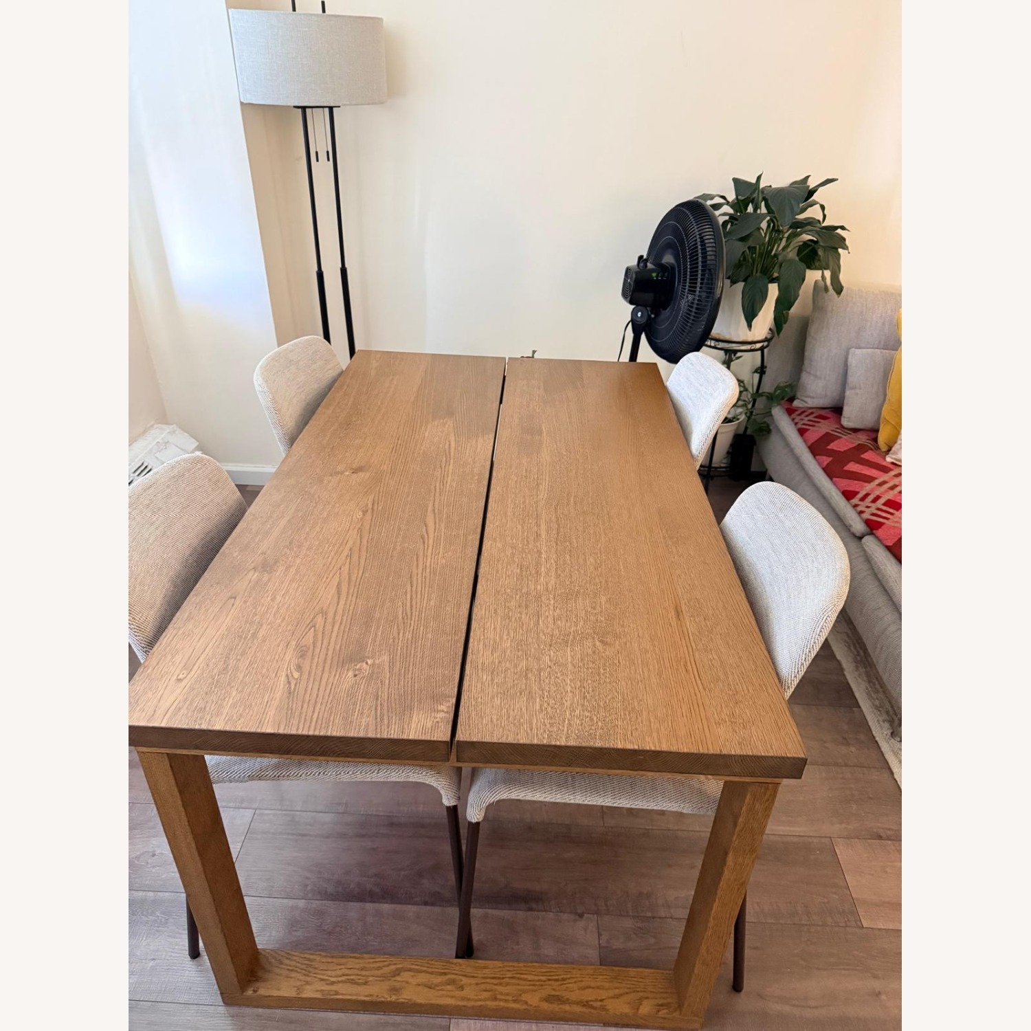 IKEA Dark Brown Wood Dining Table with 4 Chairs - image-1