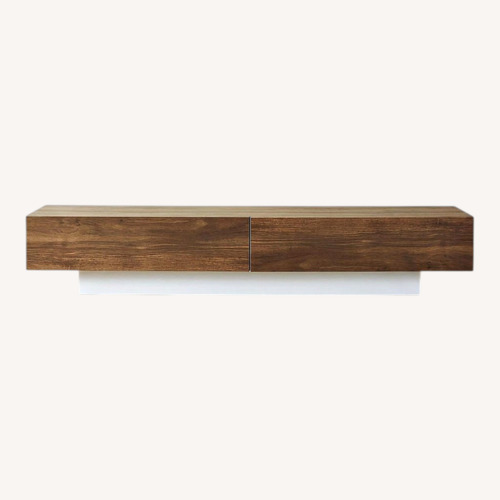 Used Dark Brown Wood Media Storage & TV Stand  for sale on AptDeco