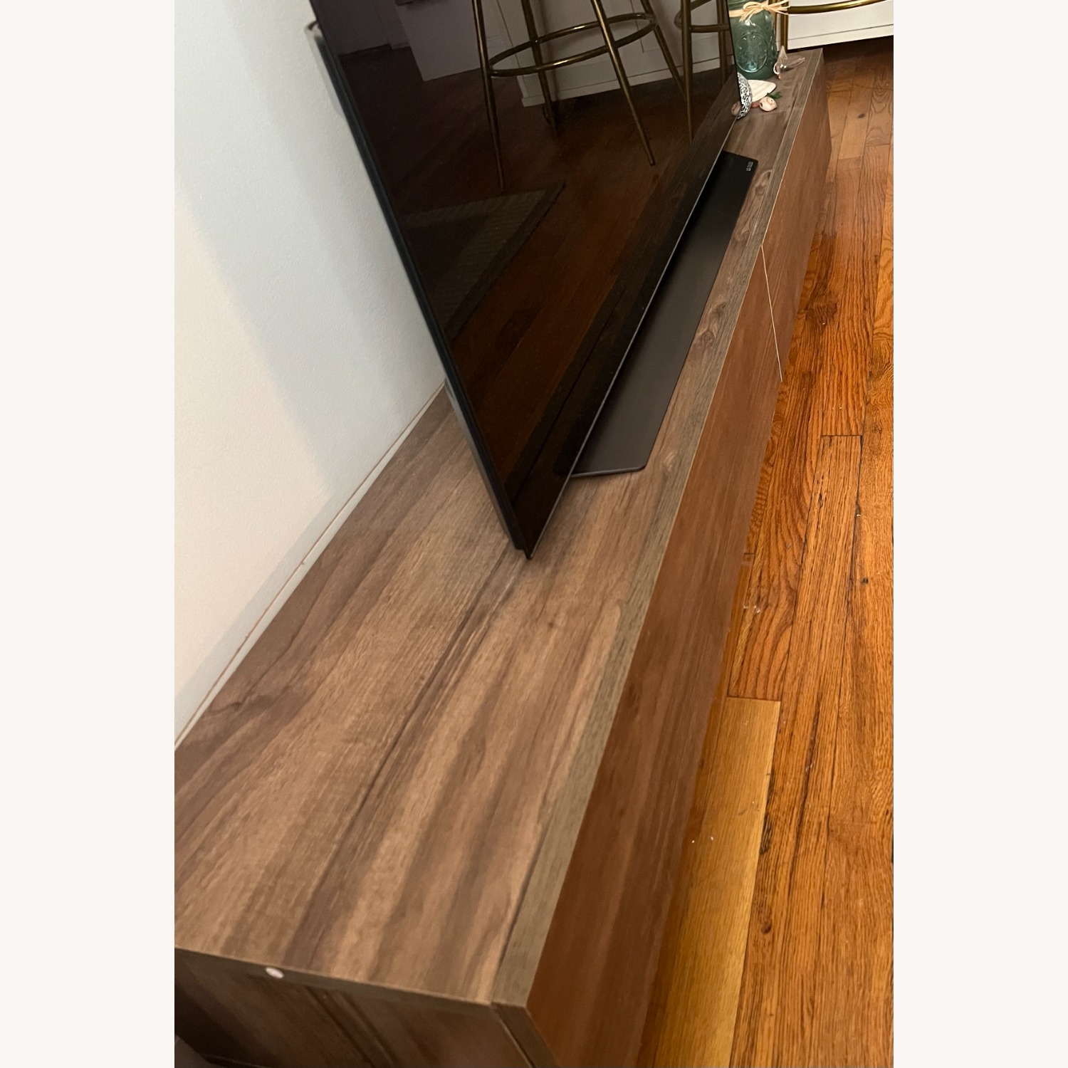 Dark Brown Wood Media Storage & TV Stand  - image-2