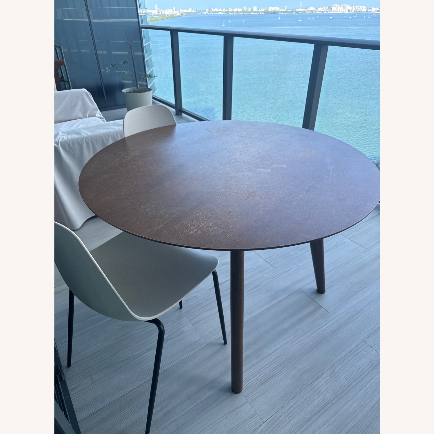 Article Walnut Rounded Dining Table - image-2