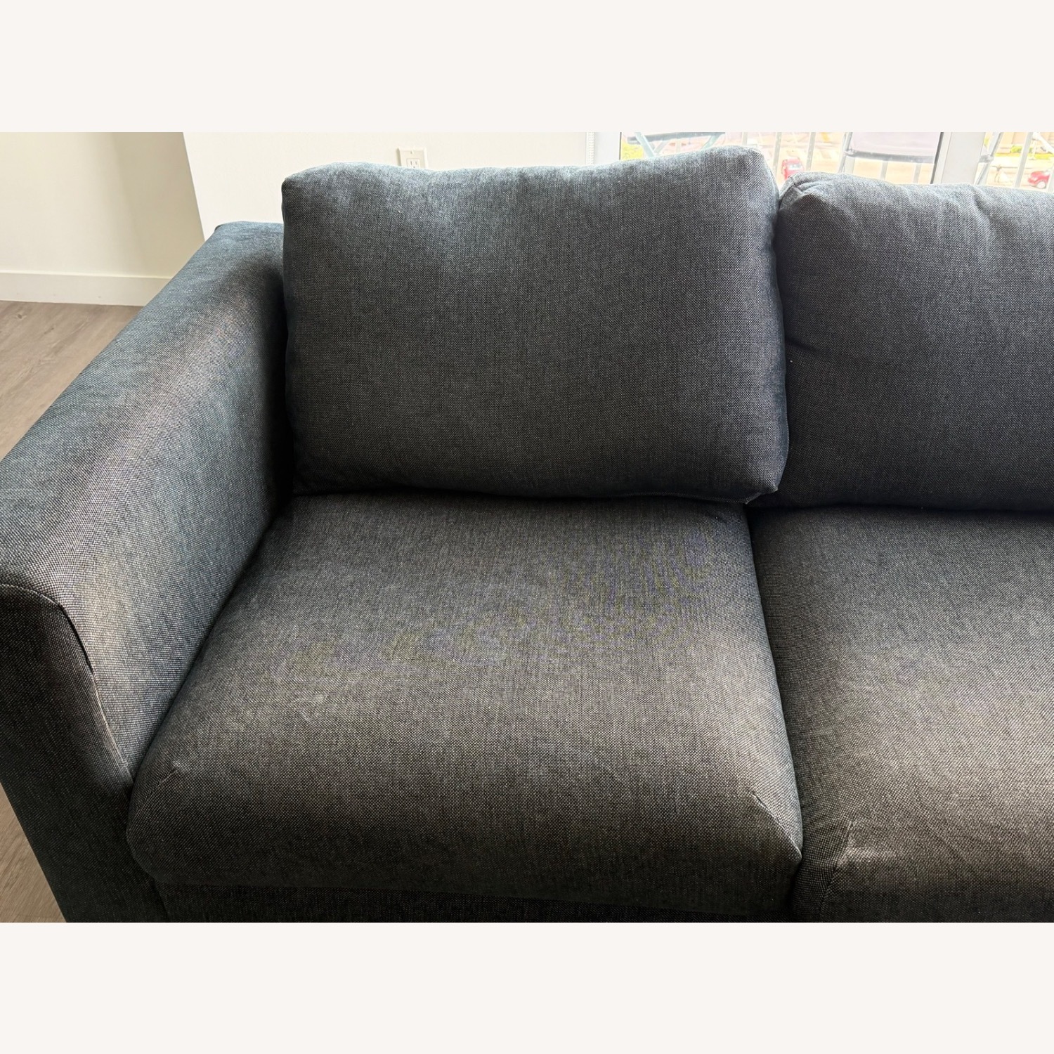 IKEA Finnala Black Fabric Loveseat - image-3