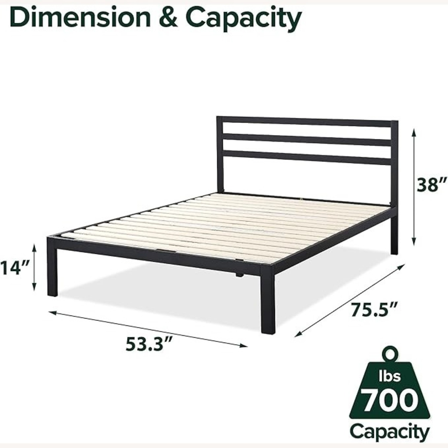 Full-Size Bed Frame - image-3