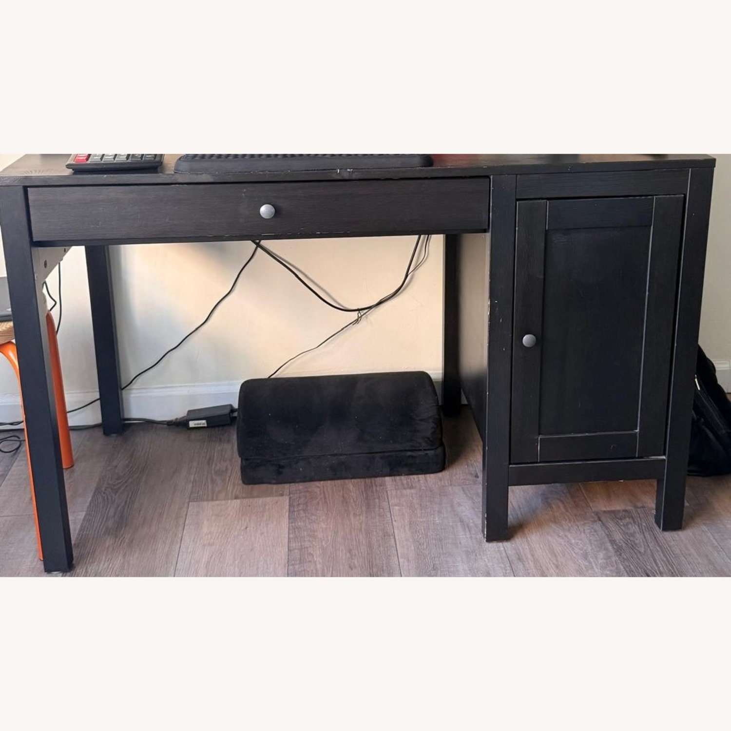 IKEA HEMNES Dark Brown Wood Desk - image-2