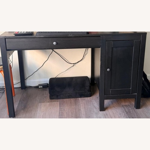 Used IKEA HEMNES Dark Brown Wood Desk for sale on AptDeco