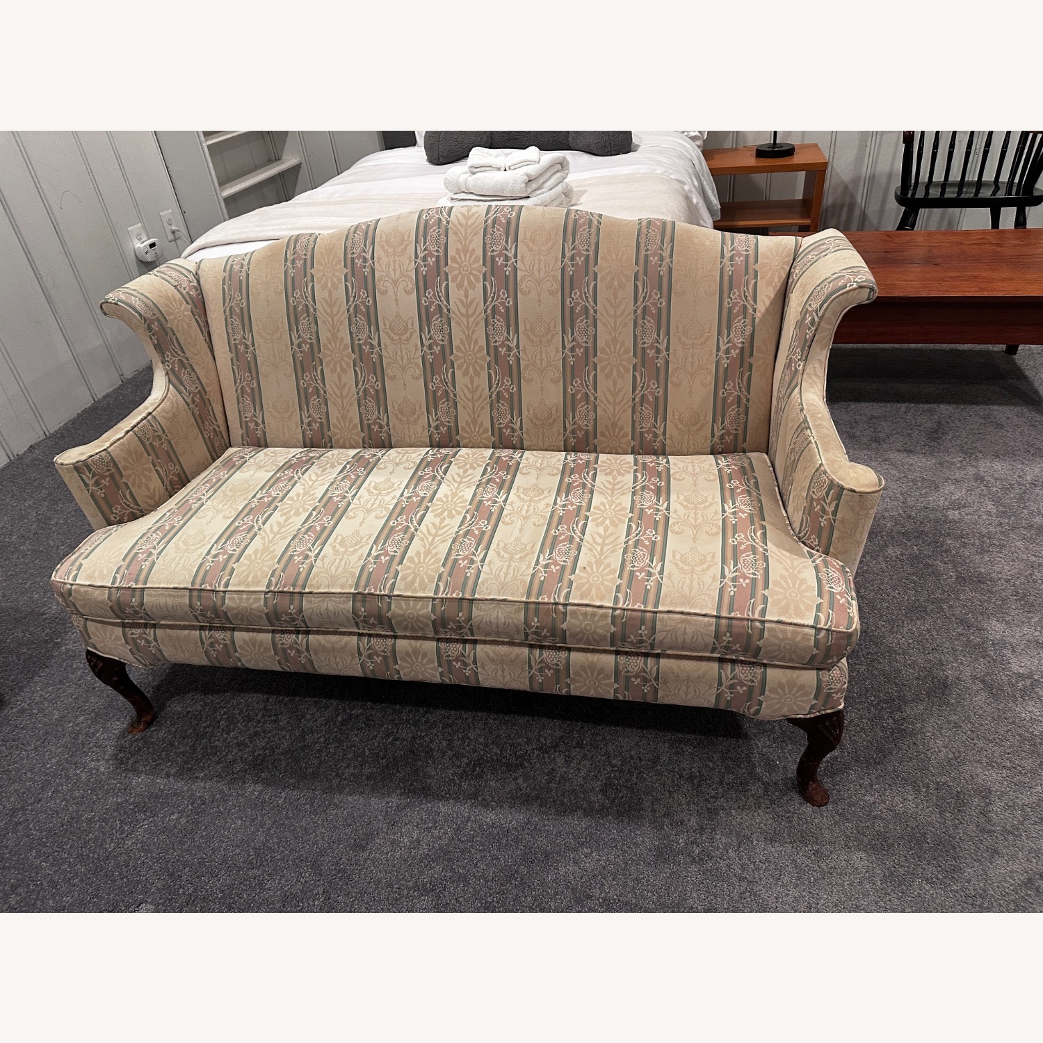 Vintage Southwood Queen Anne Camelback Settee  - image-2