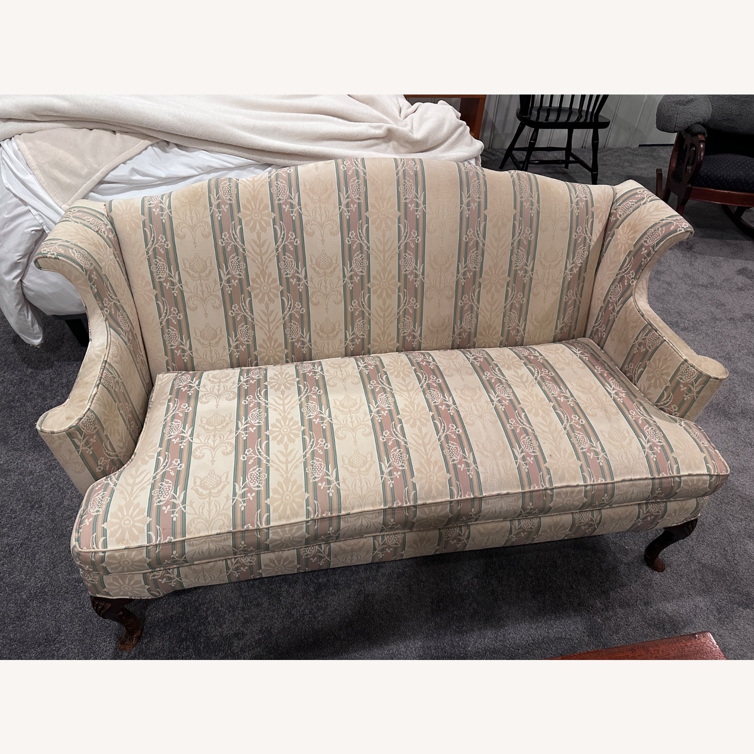 Vintage Southwood Queen Anne Camelback Settee  - image-1