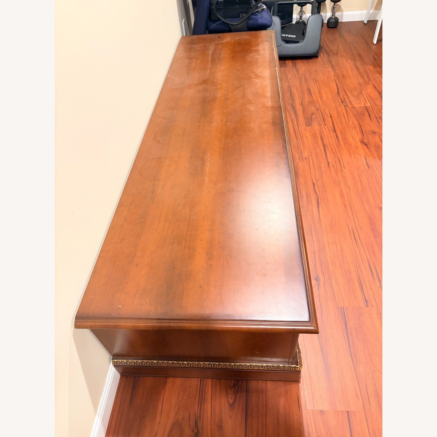 Dark Brown Wood Media Storage - image-5
