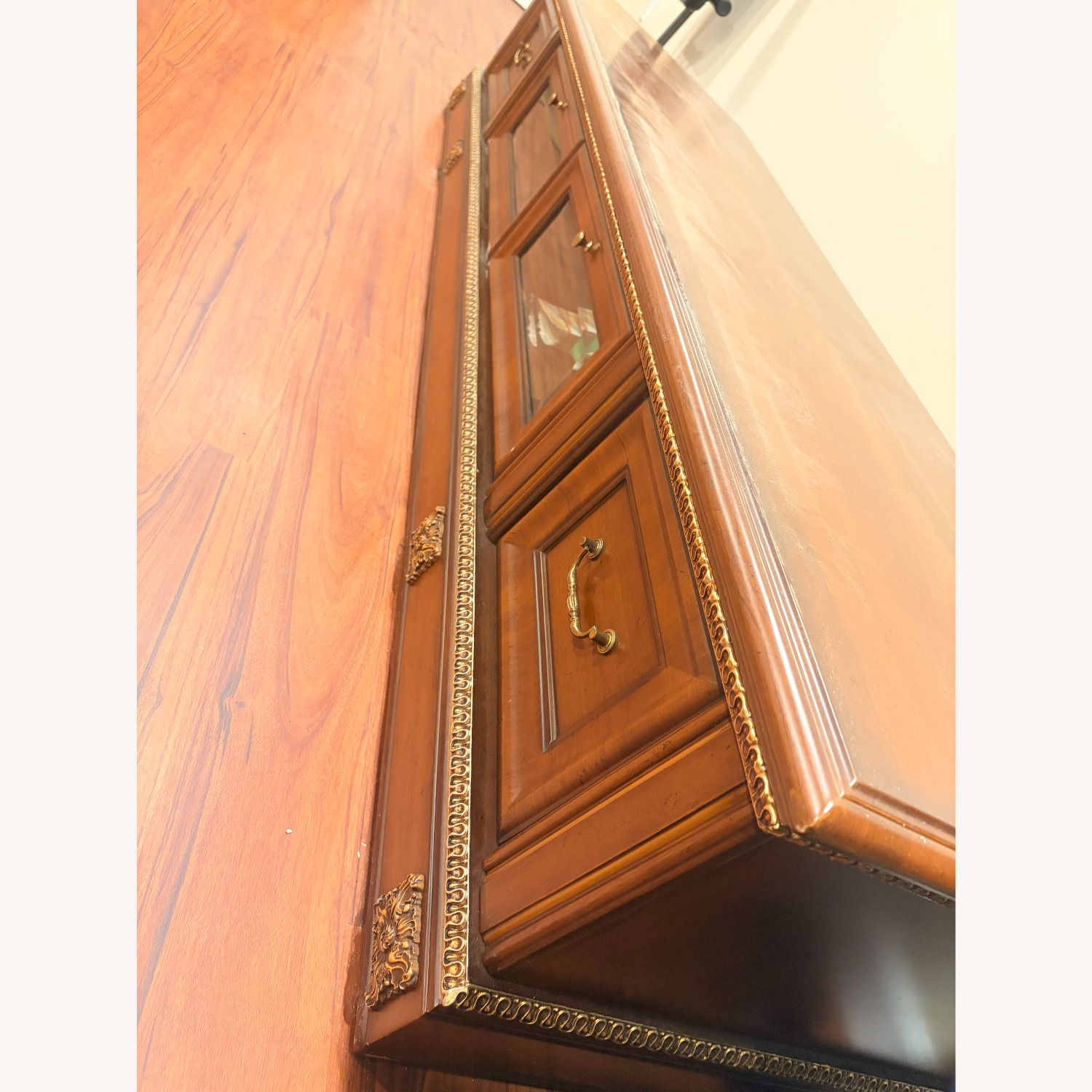 Dark Brown Wood Media Storage - image-3