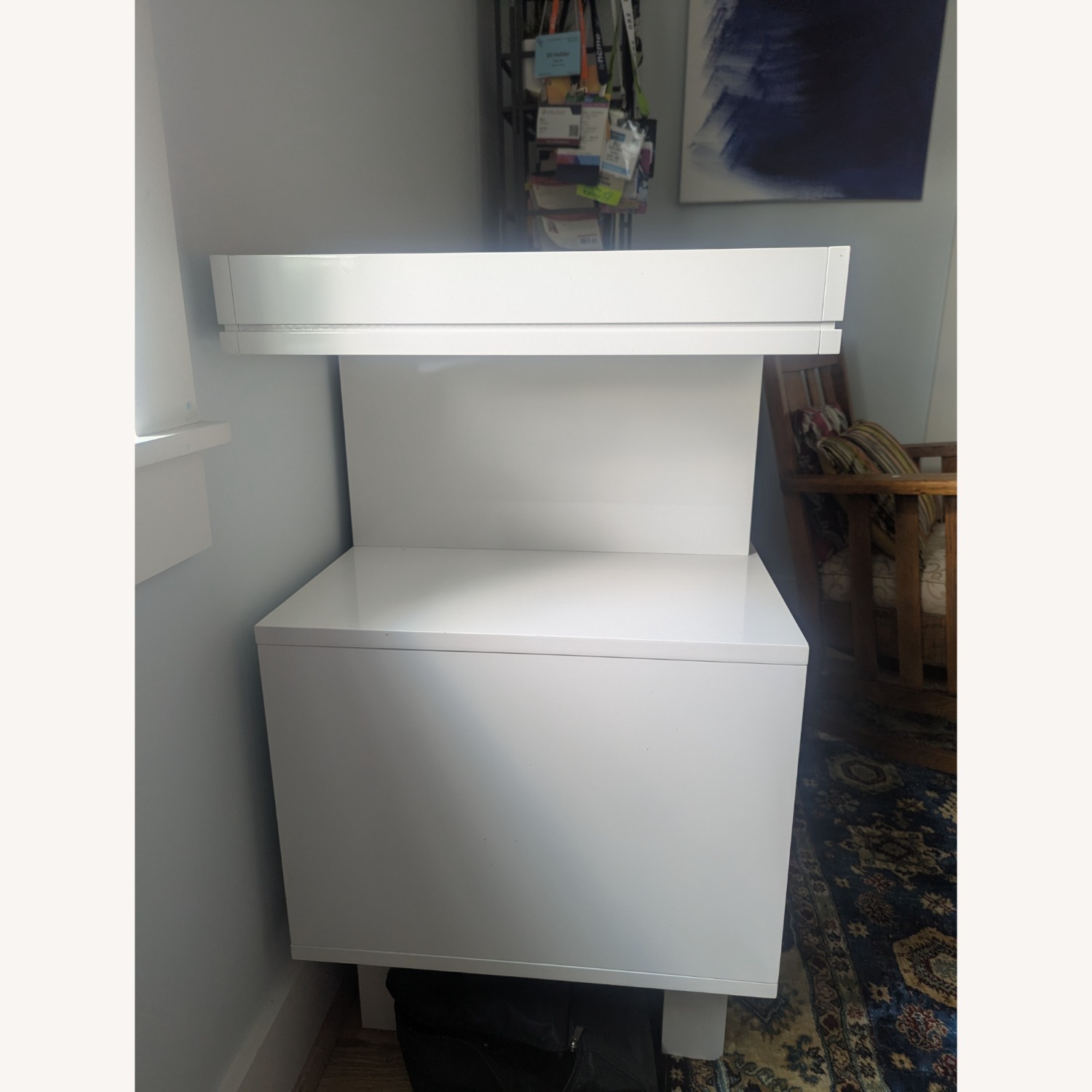 White Wood David Netto Changing Table  - image-2