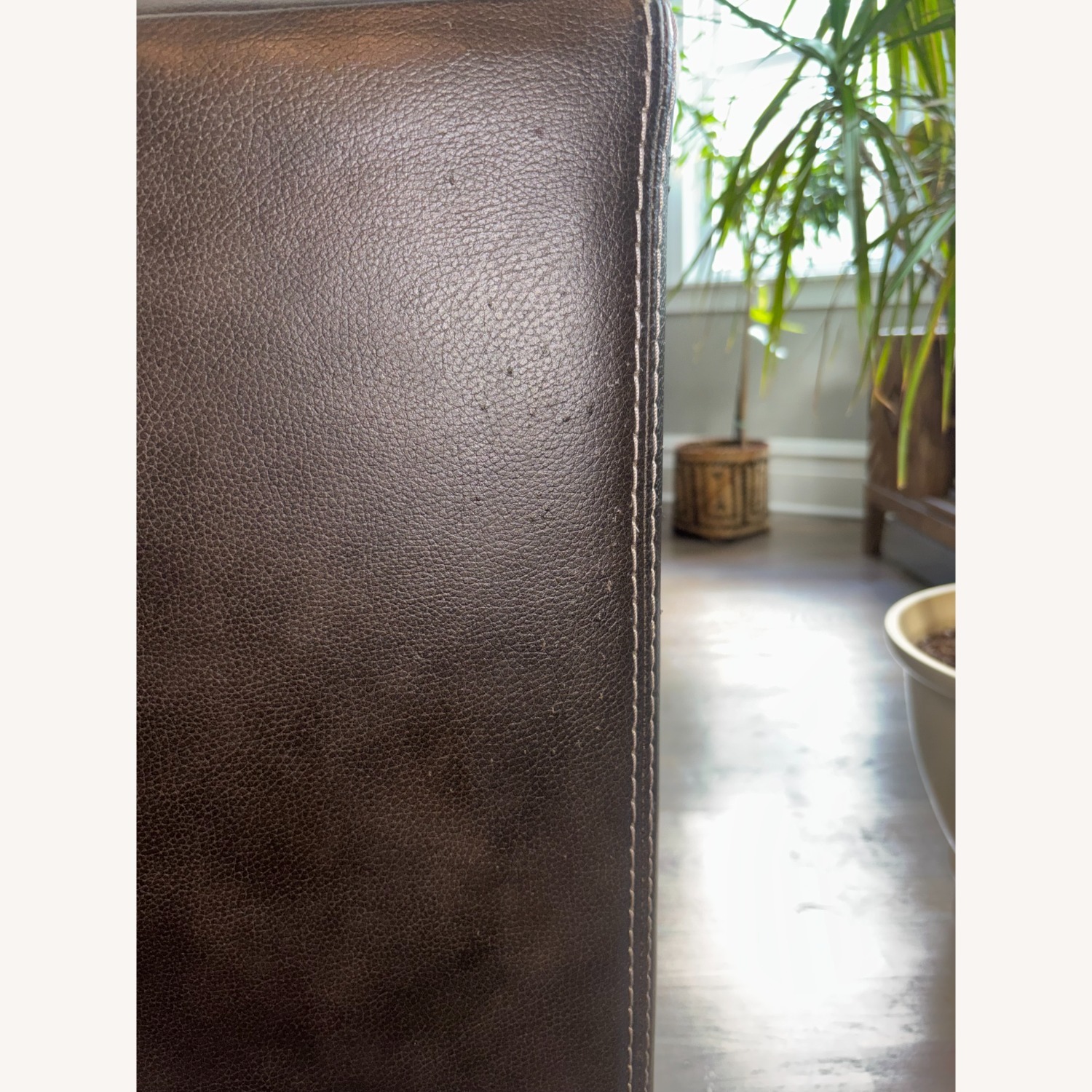 City Furniture Dark Brown Leather 4 Pc Sectional - image-10