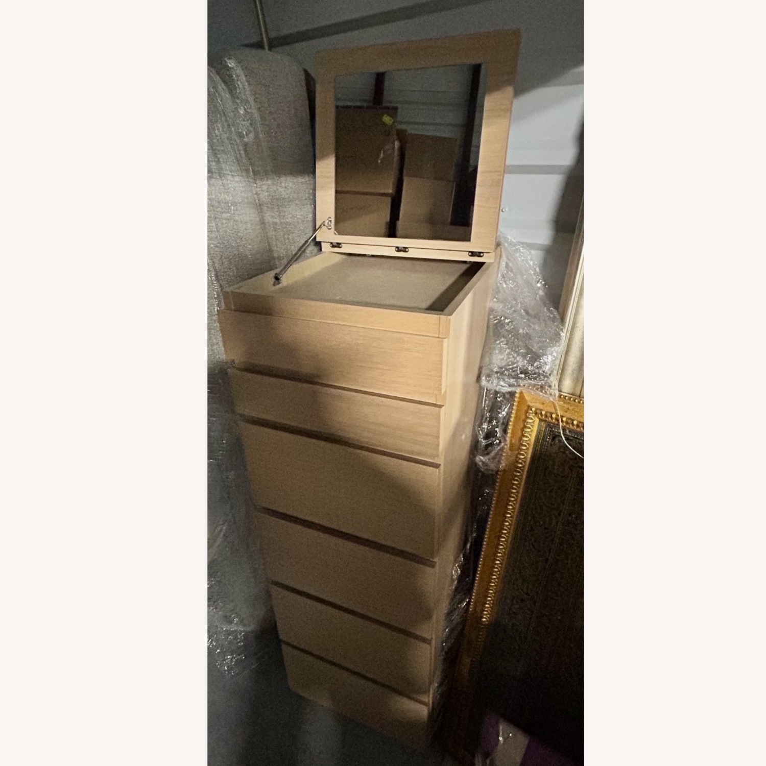 IKEA Malm Dresser W Vanity Mirror - image-2