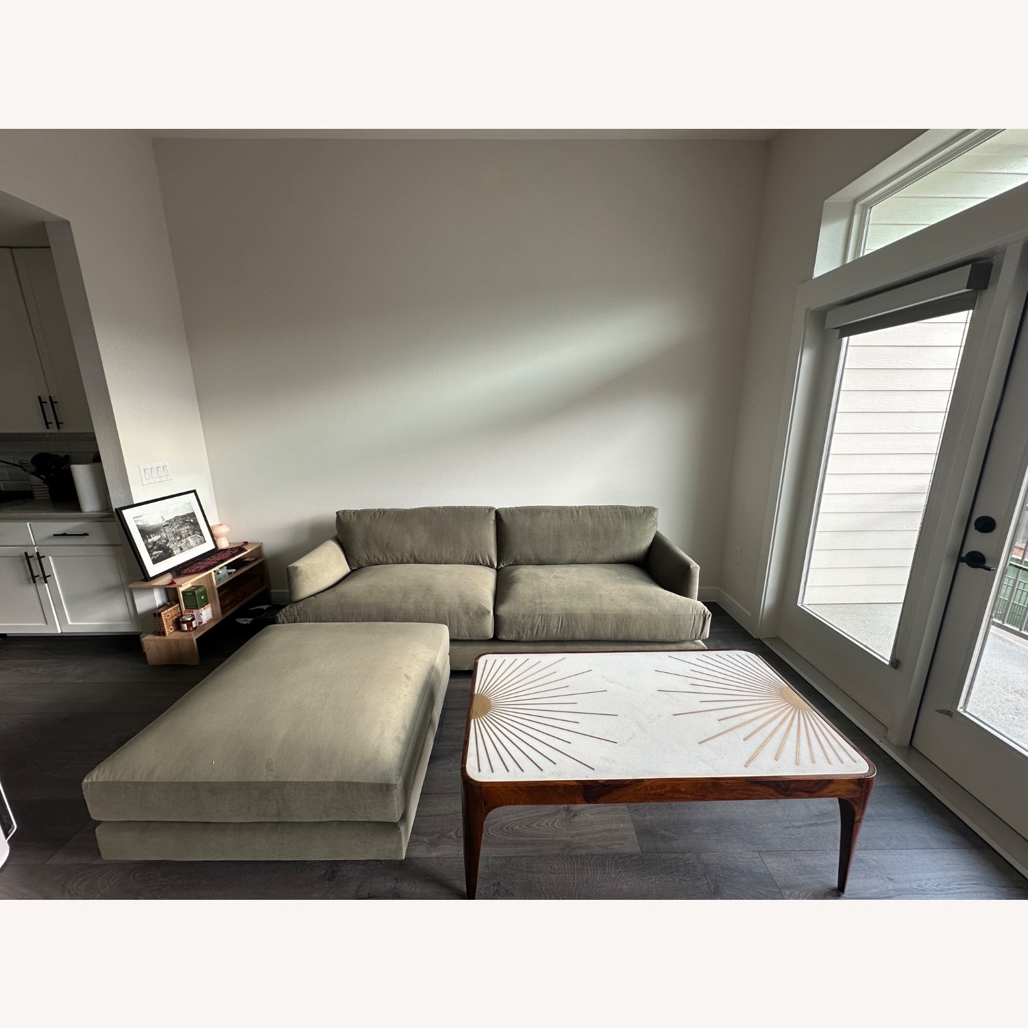 West Elm Haven 96” Couch with 39” Ottoman   - image-2