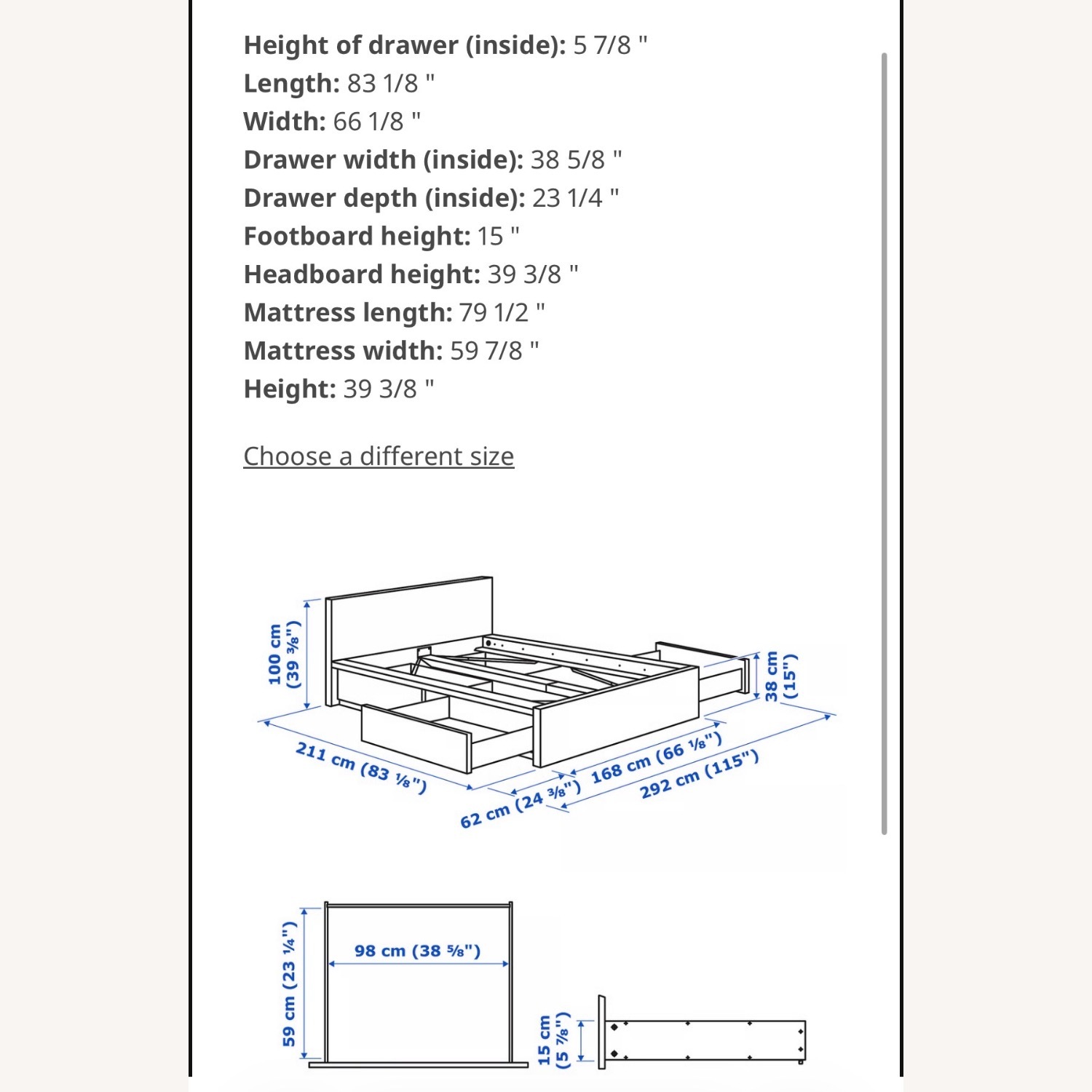 IKEA MALM Queen Storage Bed - image-3