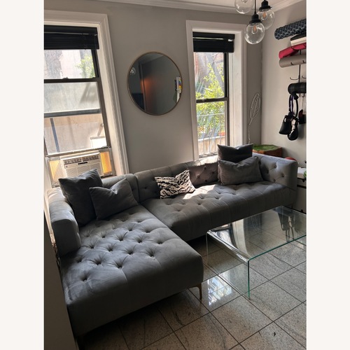 Used Interior Define Ms Chesterfield Velvet Sofa  for sale on AptDeco