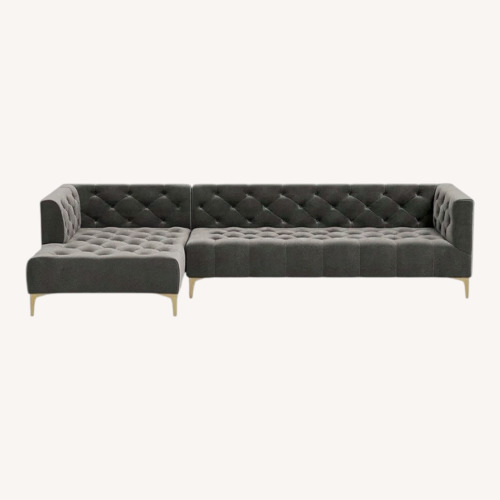 Used Interior Define Ms Chesterfield Velvet Sofa  for sale on AptDeco