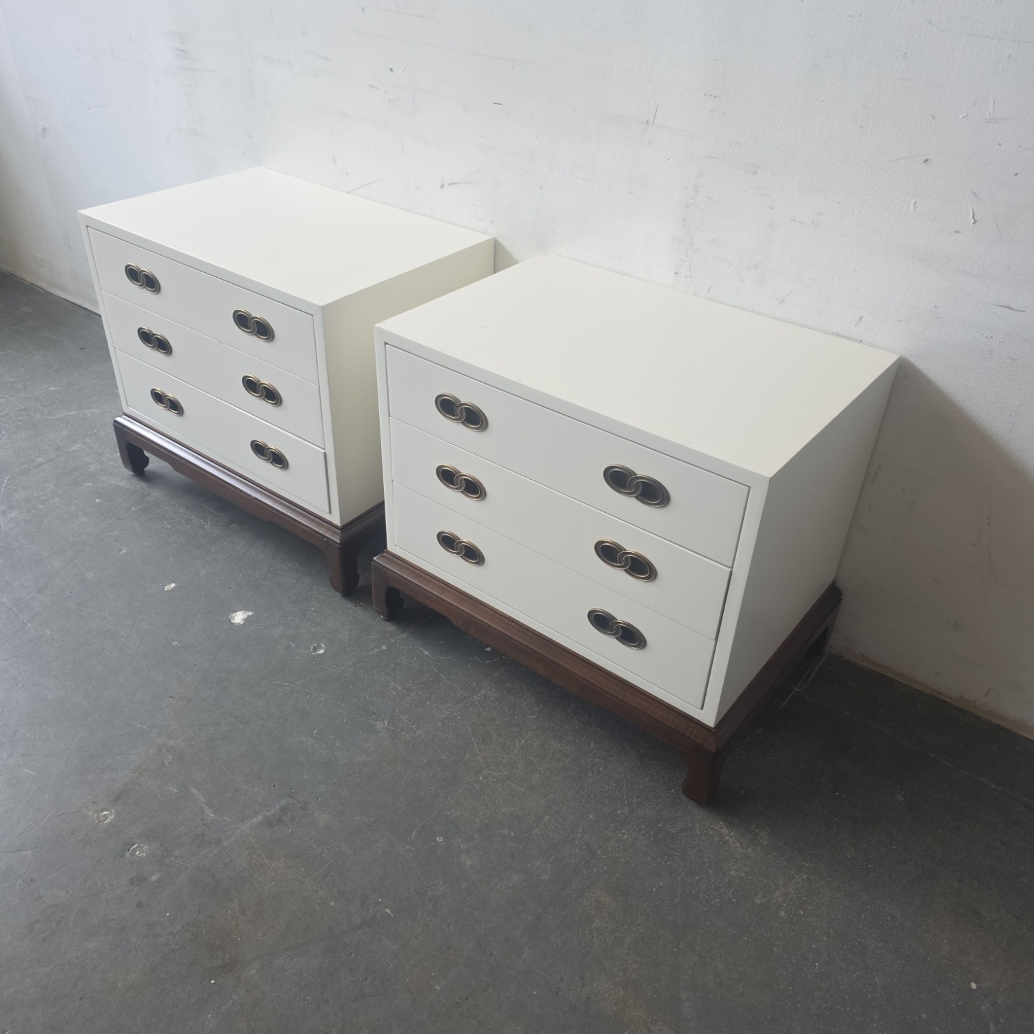 Henredon White 3-Drawer End Tables - Pair - image-4