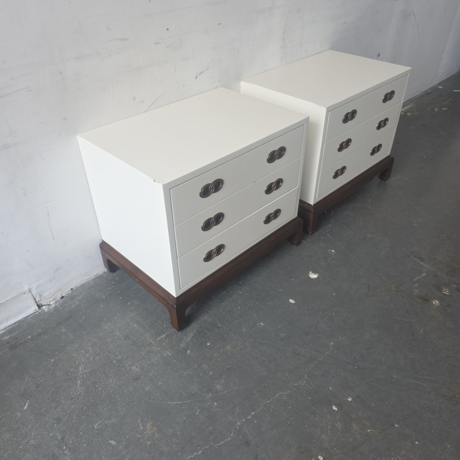 Henredon White 3-Drawer End Tables - Pair - image-3