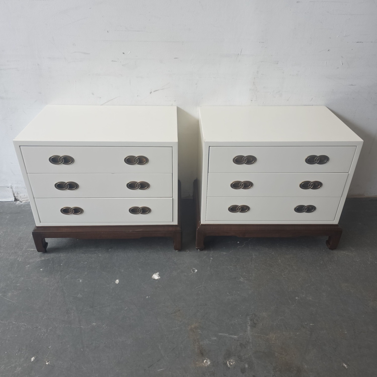 Henredon White 3-Drawer End Tables - Pair - image-5