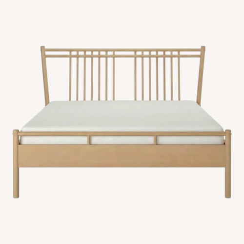 Used IKEA Björksnäs Natural Wood Queen Bed for sale on AptDeco