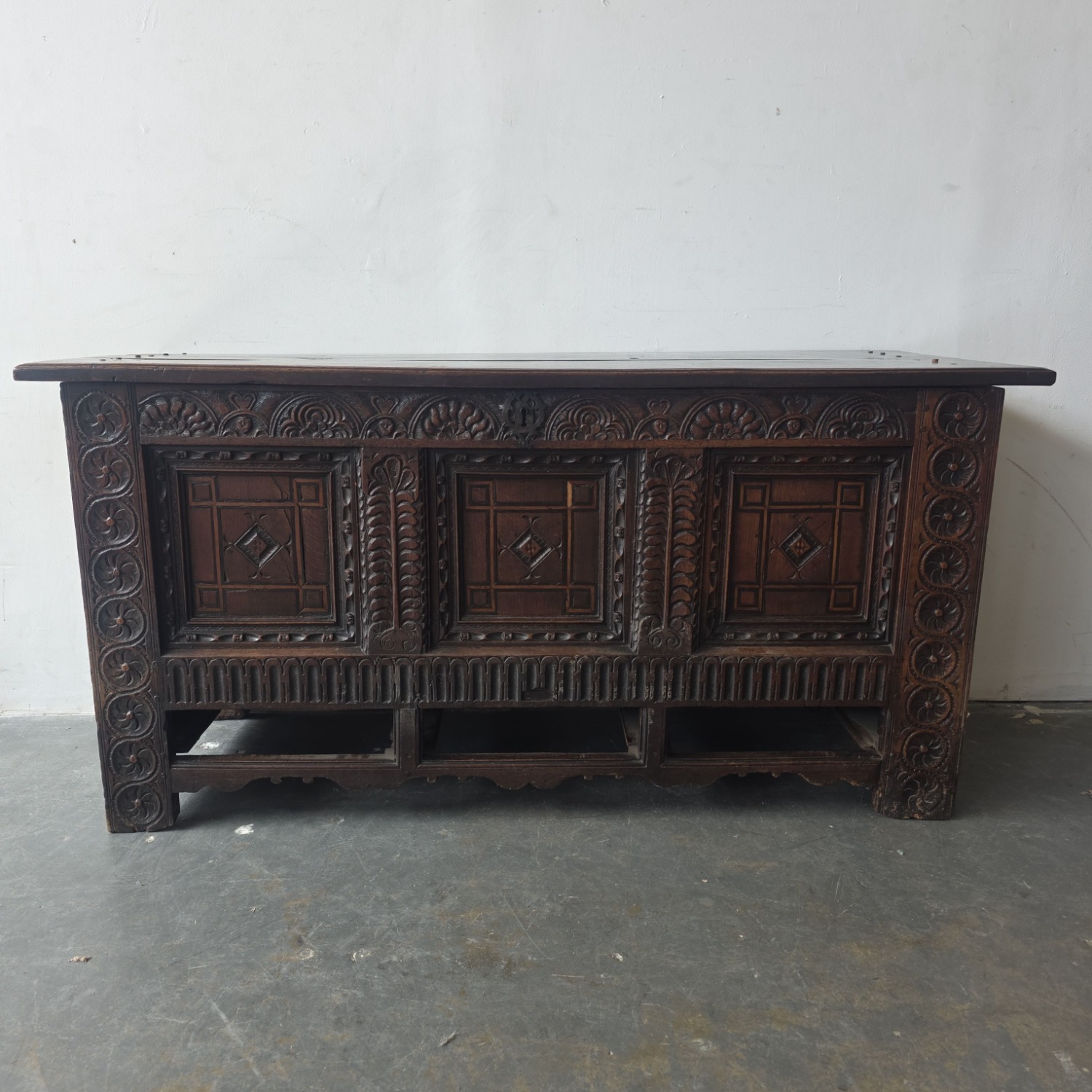 Antique 16th Century Mule Chest	 - image-1