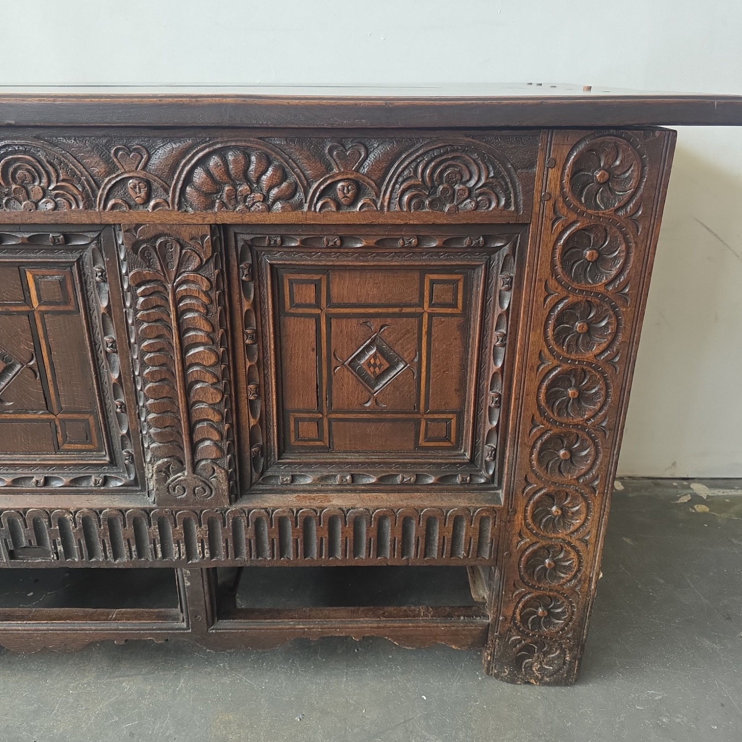 Antique 16th Century Mule Chest	 - image-2