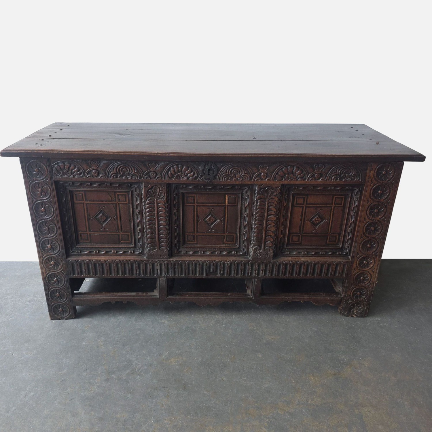 Antique 16th Century Mule Chest	 - image-11