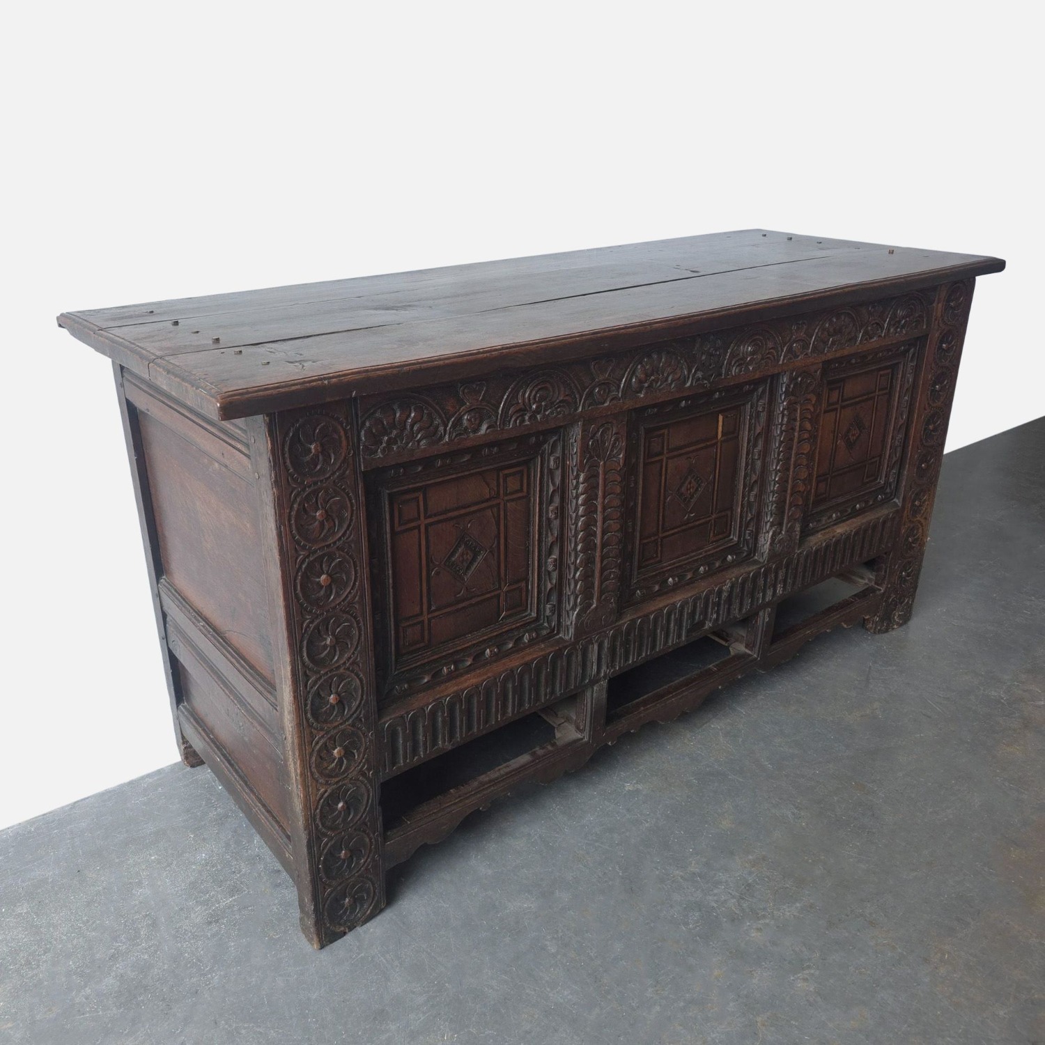 Antique 16th Century Mule Chest	 - image-13