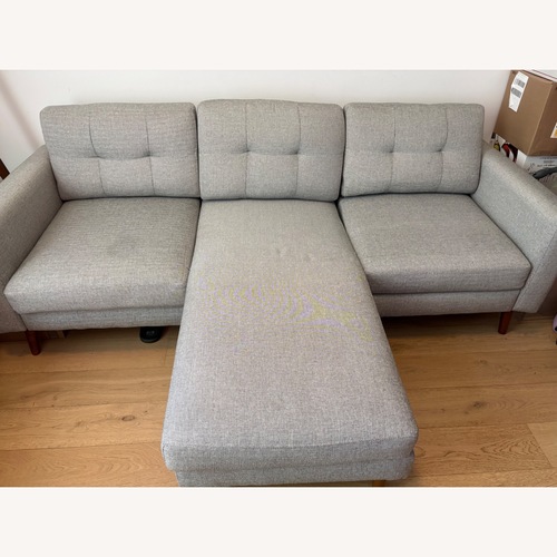 Used Burrow Nomad Light Gray Fabric 3+ Piece Sectional for sale on AptDeco