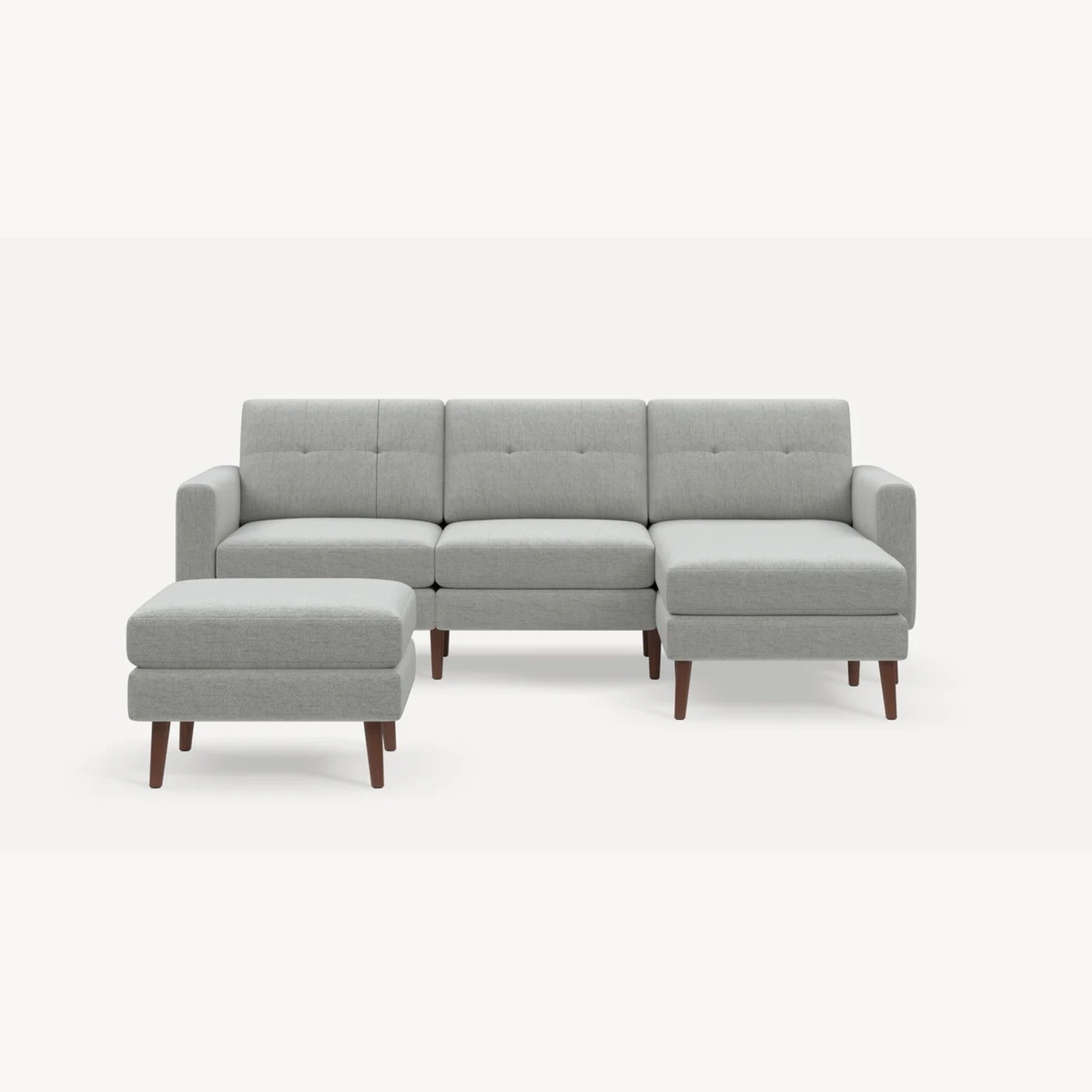 Burrow Nomad Light Gray Fabric 3+ Piece Sectional - image-7