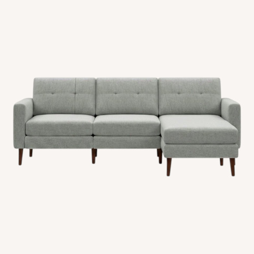 Used Burrow Nomad Light Gray Fabric 3+ Piece Sectional for sale on AptDeco