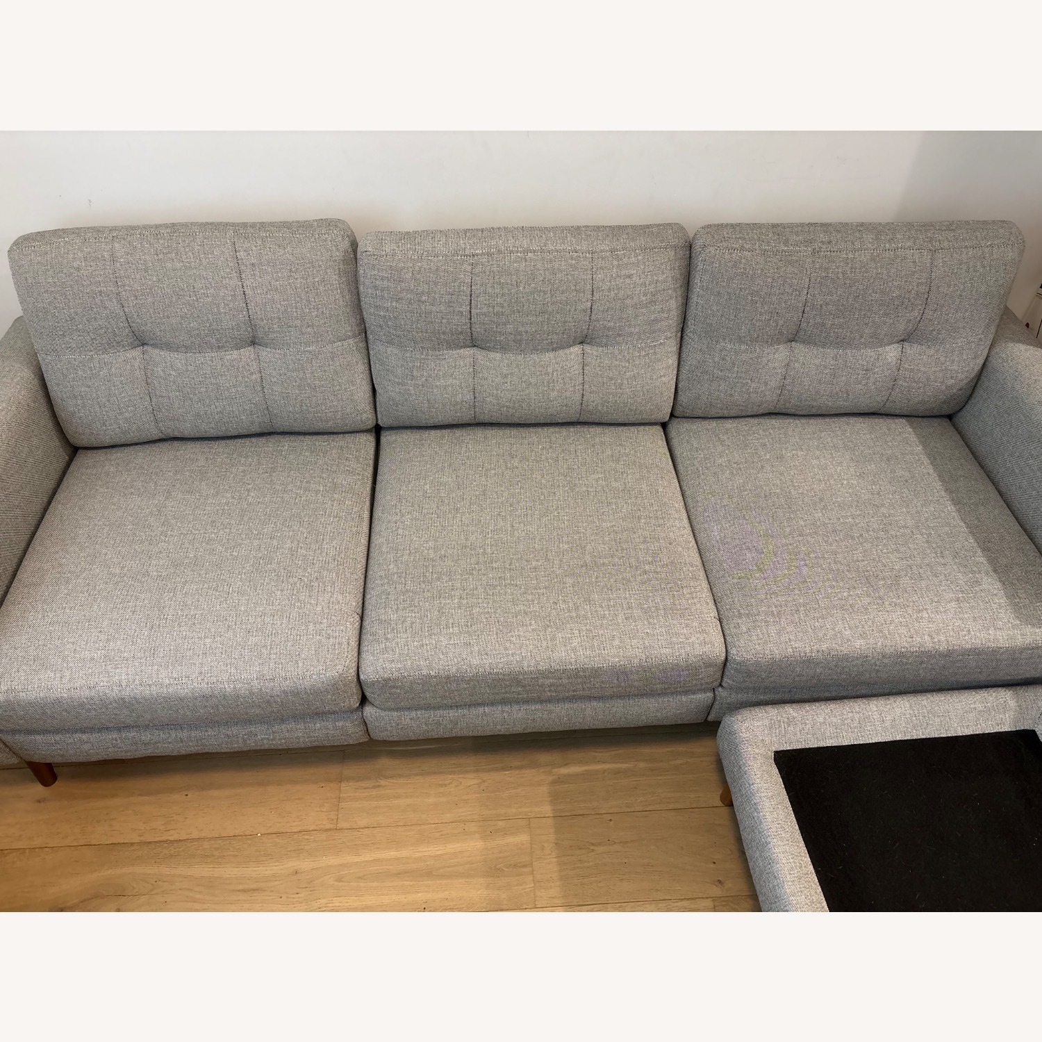 Burrow Nomad Light Gray Fabric 3+ Piece Sectional - image-10