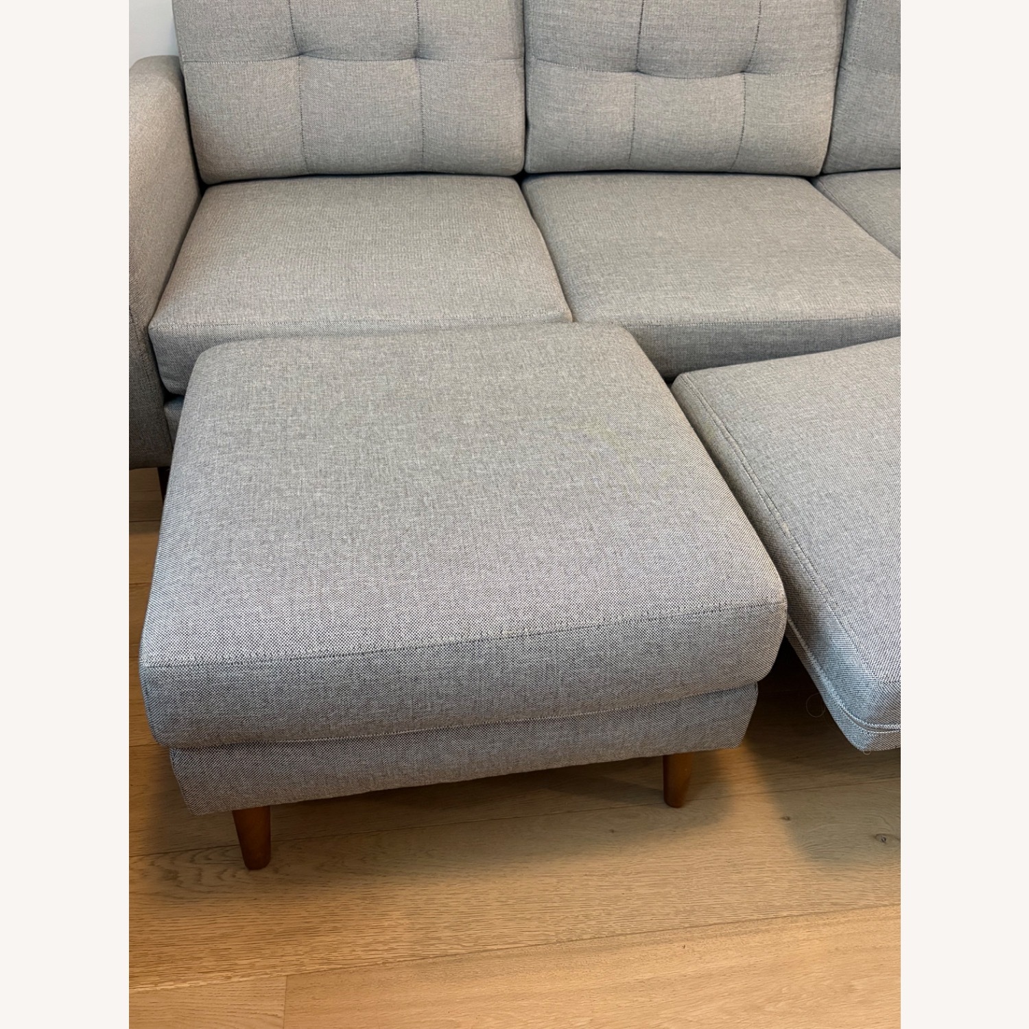 Burrow Nomad Light Gray Fabric 3+ Piece Sectional - image-14