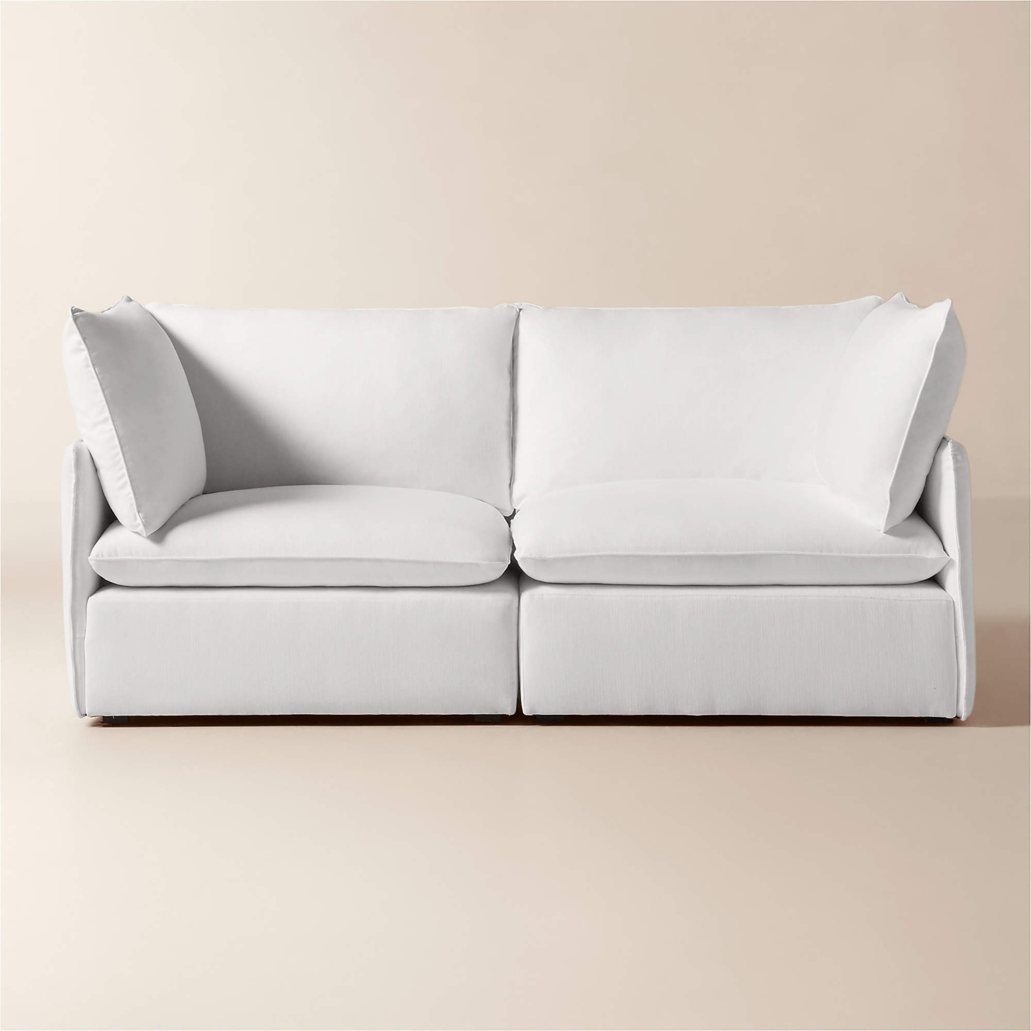 CB2 Lumin Light Gray Fabric 3+ Seater Sofa - image-3