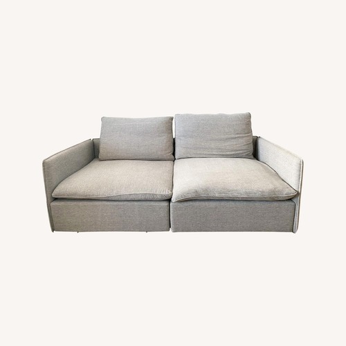 Used CB2 Lumin Light Gray Fabric 3+ Seater Sofa for sale on AptDeco