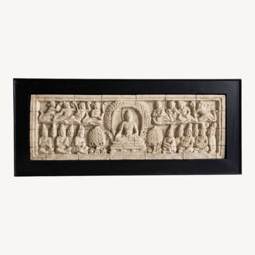 Used Natural Stone Wall Art Buddha Relief Sculpture for sale on AptDeco