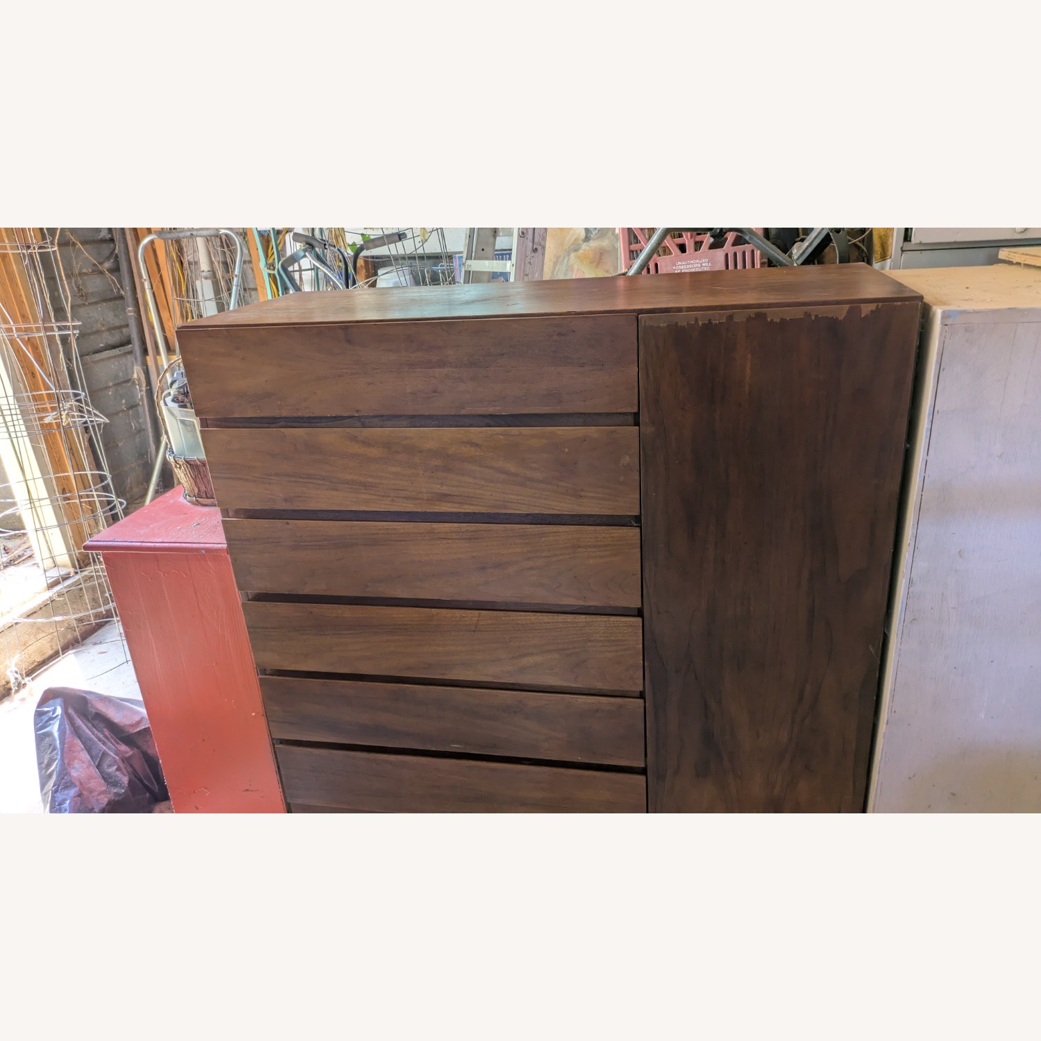 Vintage/Antique Dark Brown Wood Dresser - image-2