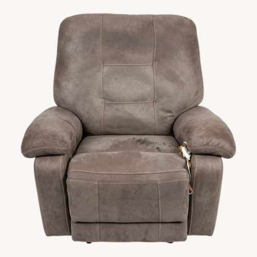 Used Harlem Furniture Inc Dark Brown Leather Recliner for sale on AptDeco