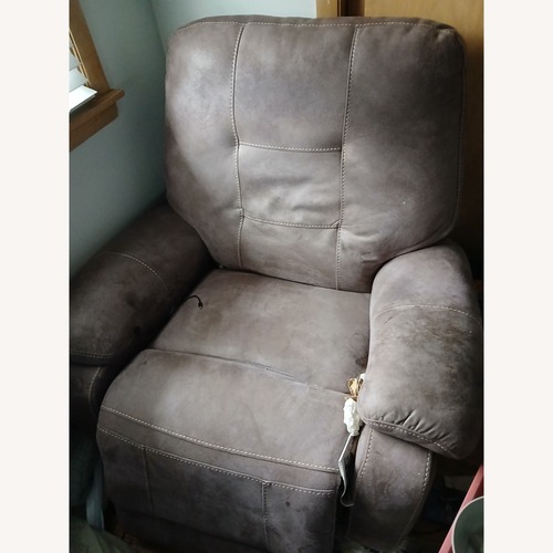 Used Harlem Furniture Inc Dark Brown Leather Recliner for sale on AptDeco