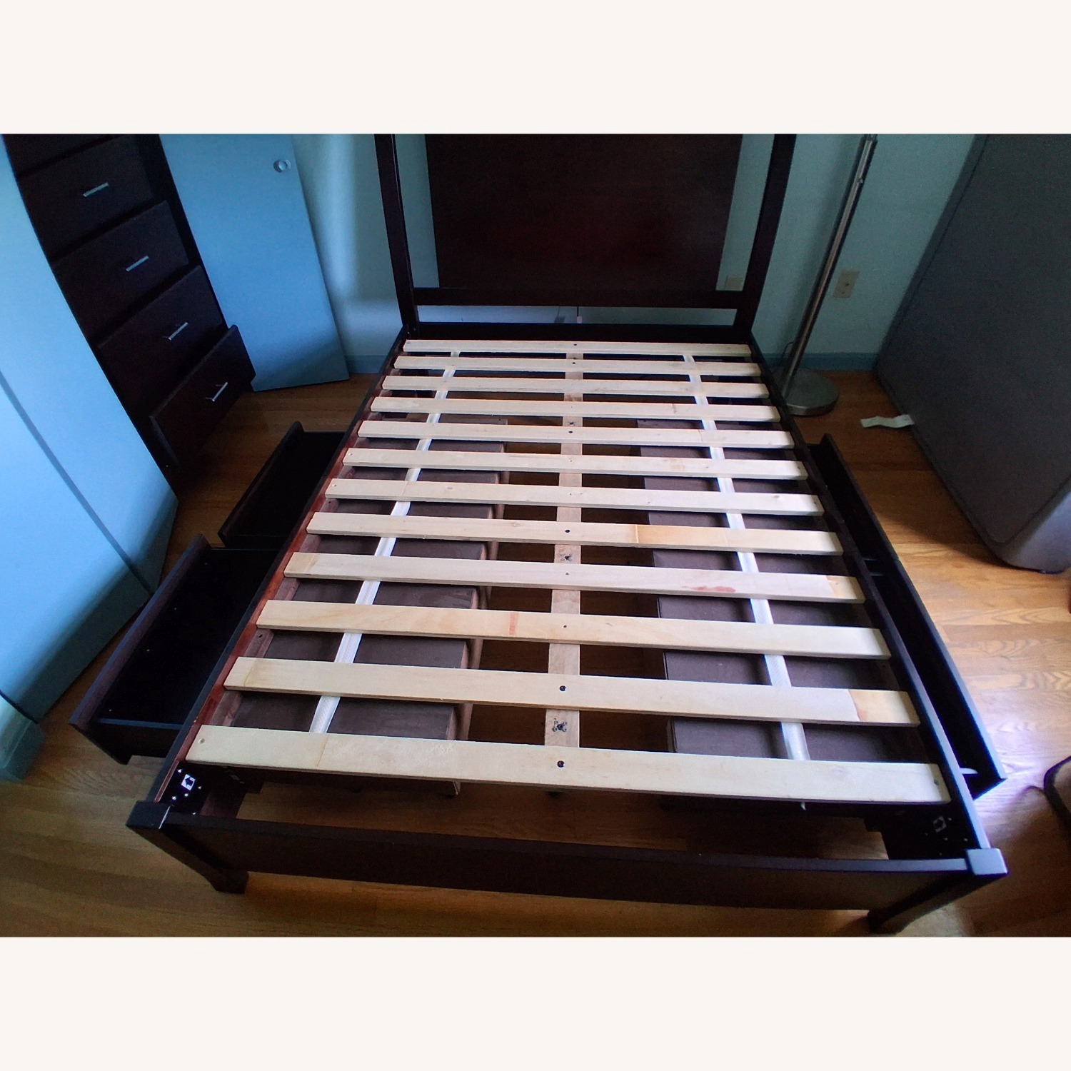 Nevis Storage Bed Queen Size 4 Drawers Espresso - image-3