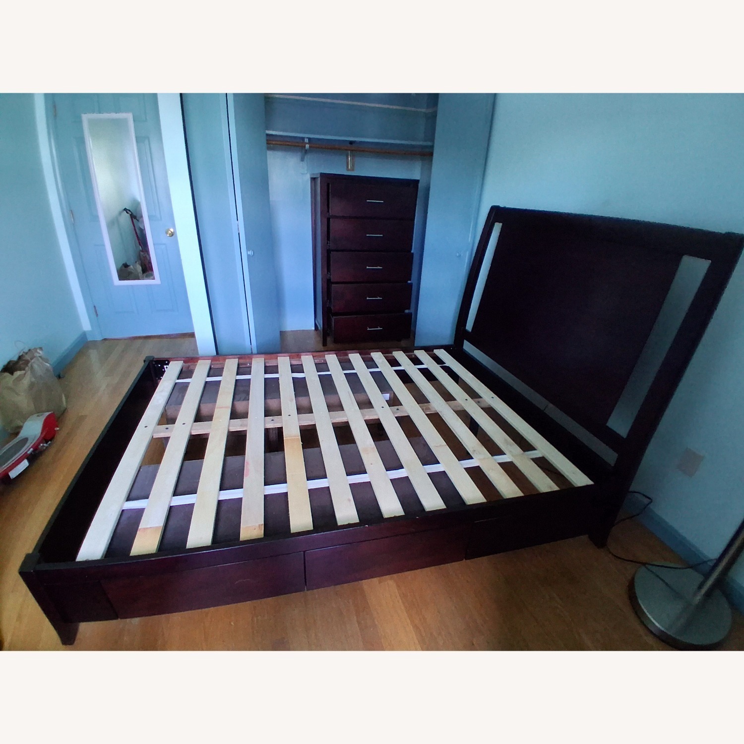 Nevis Storage Bed Queen Size 4 Drawers Espresso - image-2