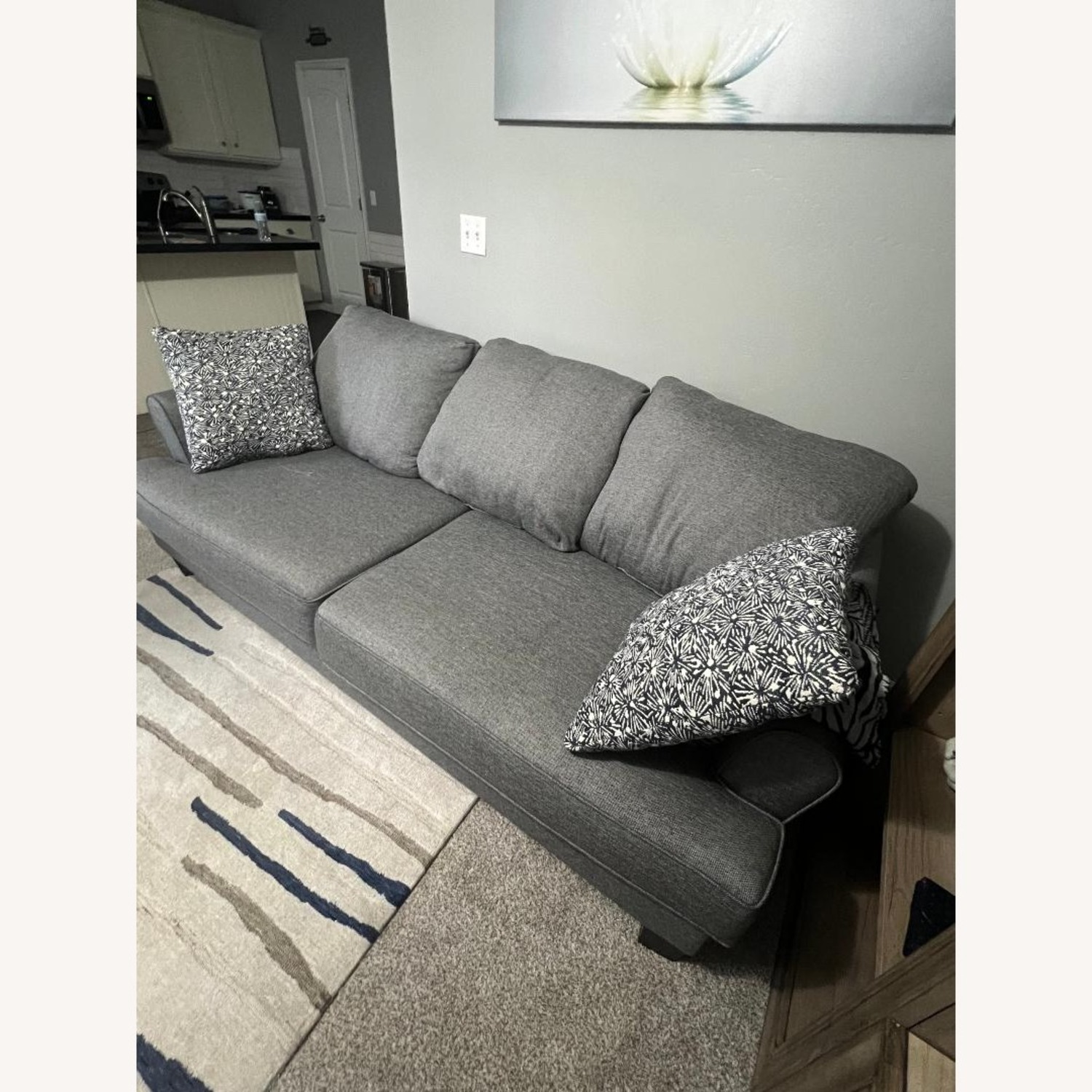 RC Willey Light Gray 3+ Seater Sofa - image-3