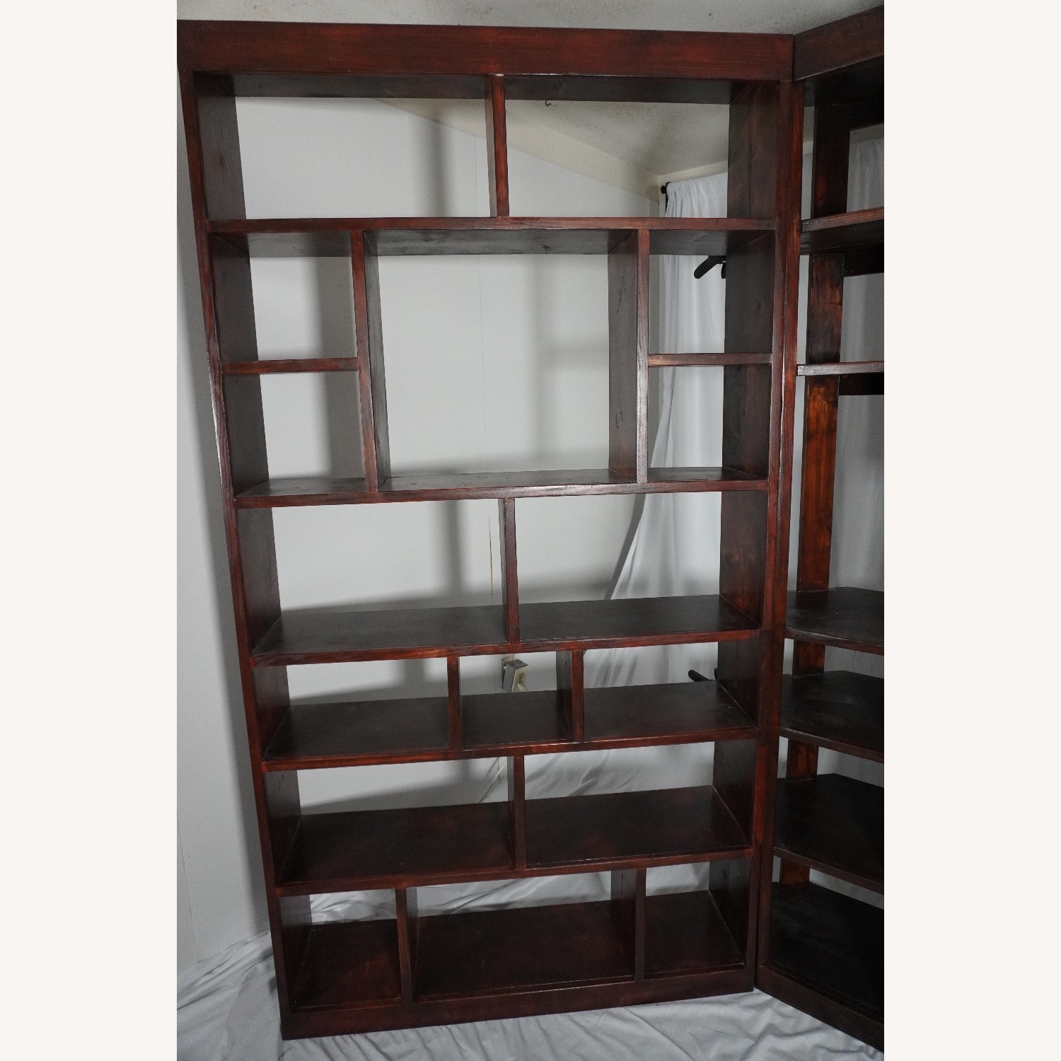 Hickory Stained Solid 3-Piece Corner Bookcase Set - image-13