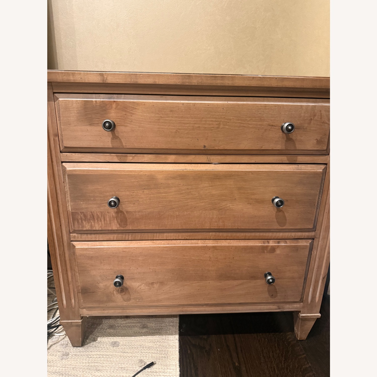 Ethan Allen Wyatt Light Brown Wood Nightstand - image-1