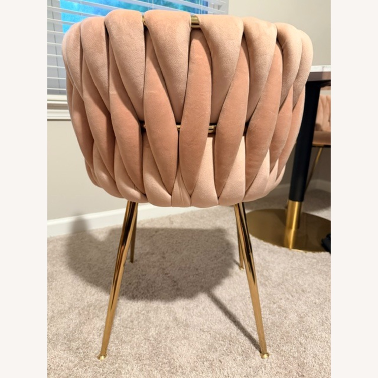 Amazon Nioiikit Pink Velvet Dining Chair - image-4