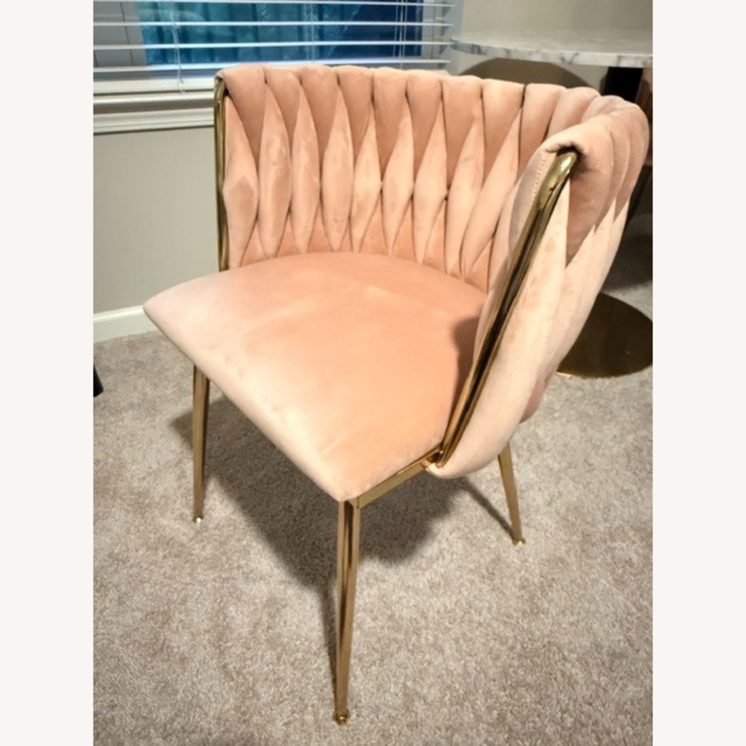 Amazon Nioiikit Pink Velvet Dining Chair - image-3