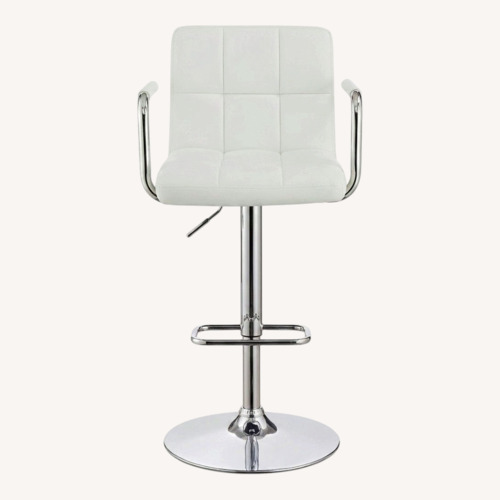 Used Coaster Fine Furniture White Leather Armchair for sale on AptDeco