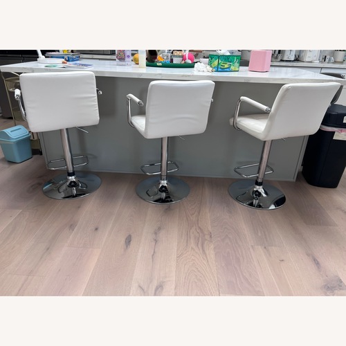 Used Coaster Fine Furniture White Leather Armchair for sale on AptDeco